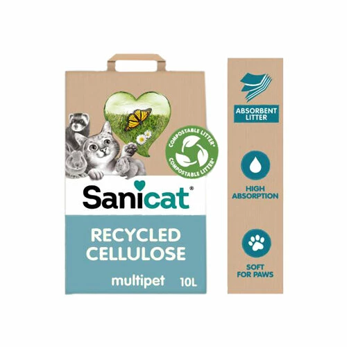 Sanicat Recycelte Zellulose - Katzenstreu 4 Sanicat Recycelte Zellulose - Katzenstreu – Bild 2