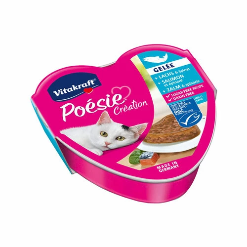Vitakraft Poésie Lachs & Spinat In Gelee 3 Vitakraft Poésie Lachs & Spinat In Gelee
